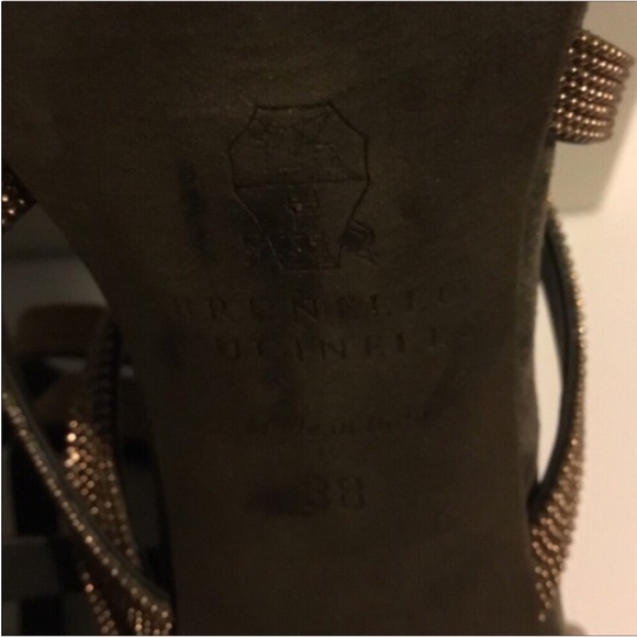 BRUNELLO CUCINELLI AUTHENTIC MONILI TRIM STRAPE CRISSCROSS STARPE SANDALS - Picture 11 of 14